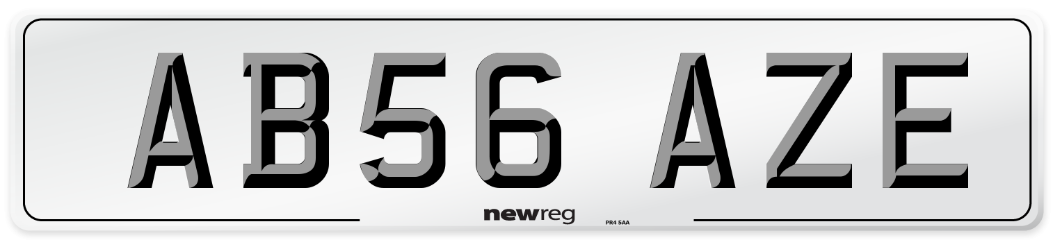 AB56 AZE Number Plate from New Reg